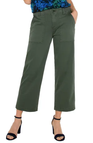 Cargo Crop Straight Leg Pants