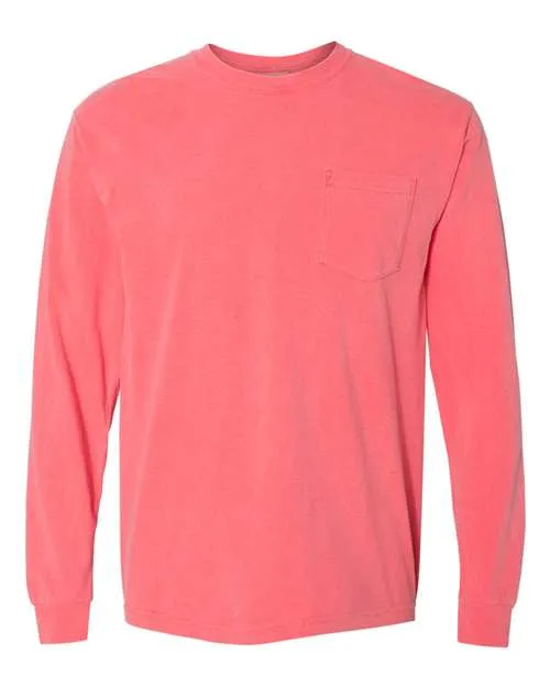 Comfort Colors Garment-Dyed Heavyweight Long Sleeve Pocket T-Shirt