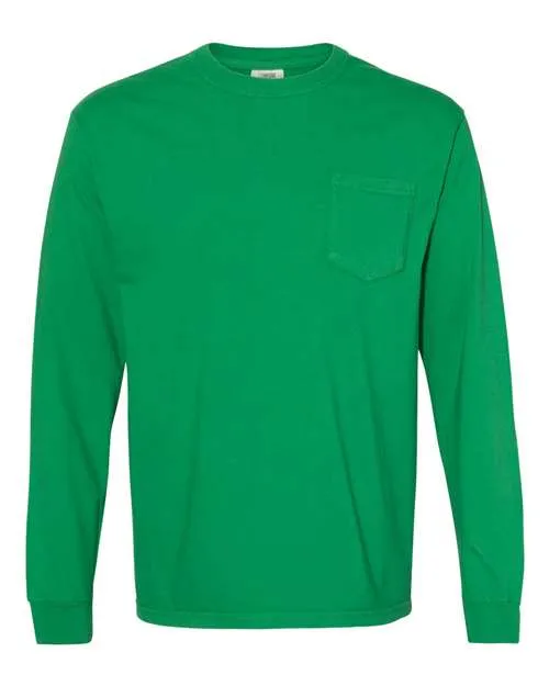 Comfort Colors Garment-Dyed Heavyweight Long Sleeve Pocket T-Shirt