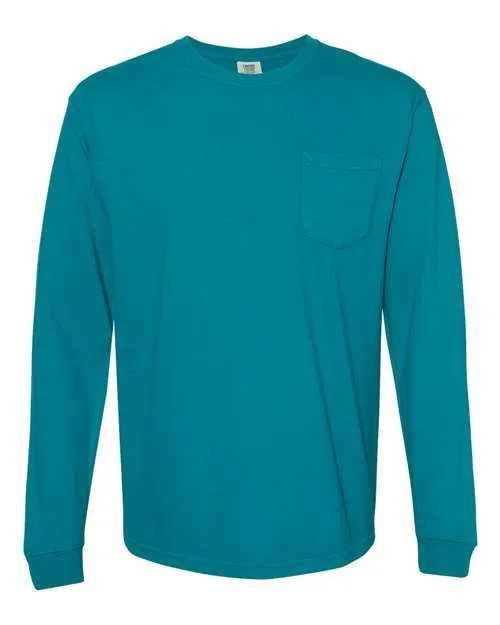 Comfort Colors Garment-Dyed Heavyweight Long Sleeve Pocket T-Shirt