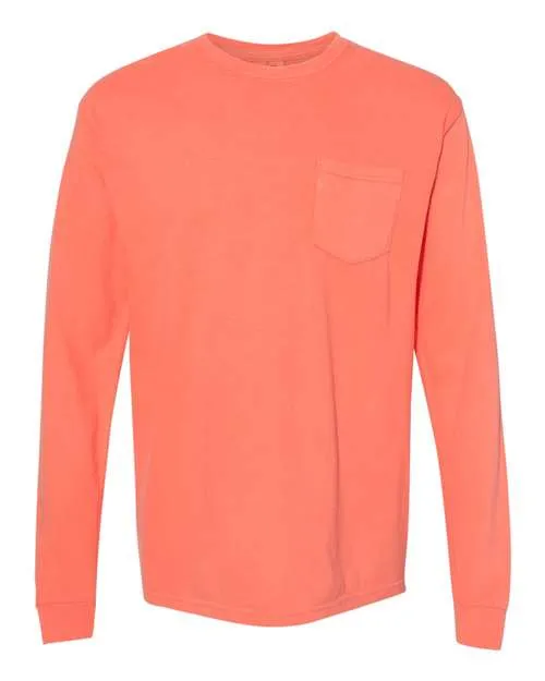 Comfort Colors Garment-Dyed Heavyweight Long Sleeve Pocket T-Shirt