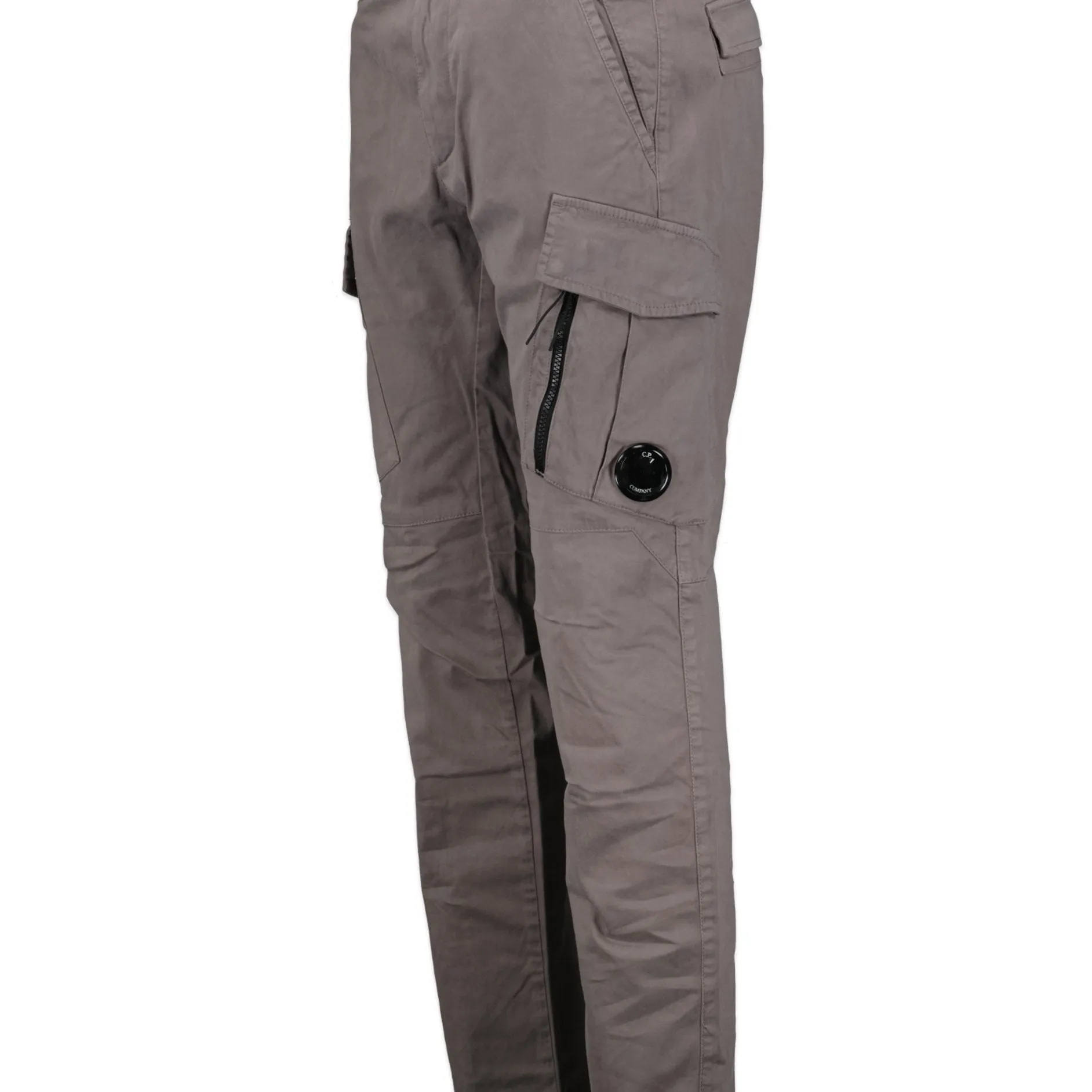 CP COMPANY Stretch Sateen Zip Pocket Cargo Pants Grey