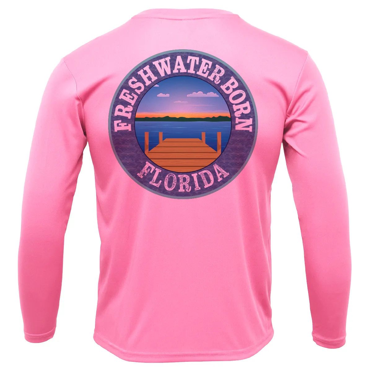 Florida USA Freshwater Born Girl's Long Sleeve UPF 50  Dry-Fit Shirt