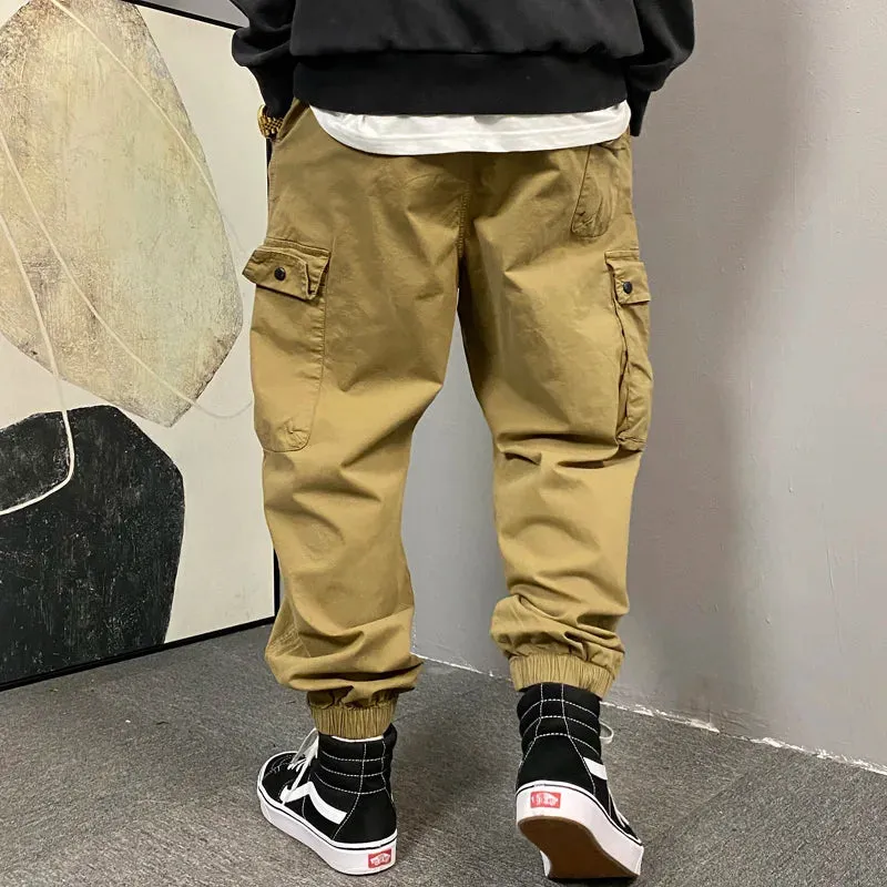 Japanese Streetwear Trend Cargo Pants - Casual Multi-pocket Jogging Pants