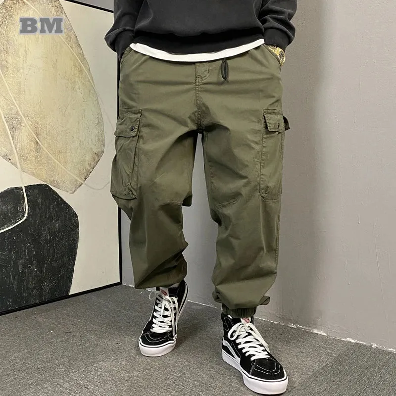 Japanese Streetwear Trend Cargo Pants - Casual Multi-pocket Jogging Pants