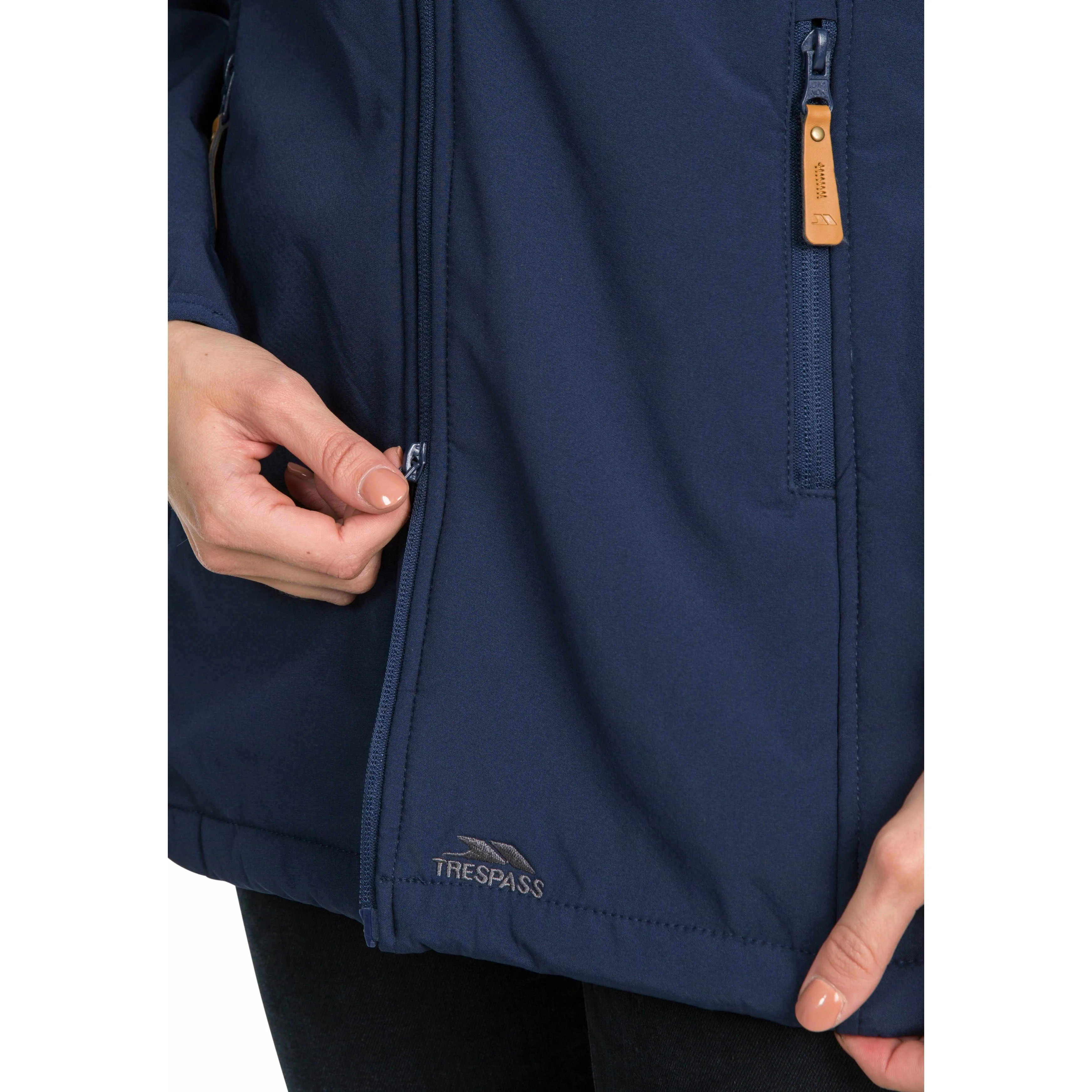 Kristen Women's Longer Length Softshell Jacket in Navy