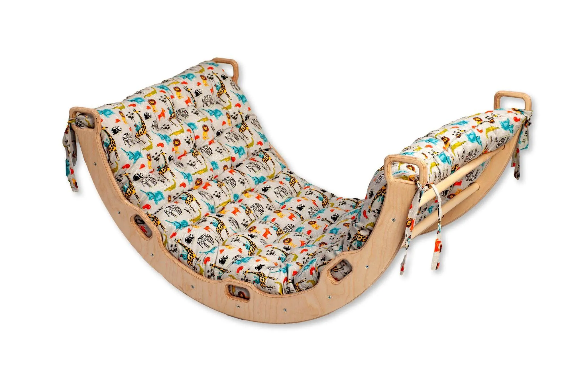 Large Montessori Climbing Arch/Rocker with Pillow Set