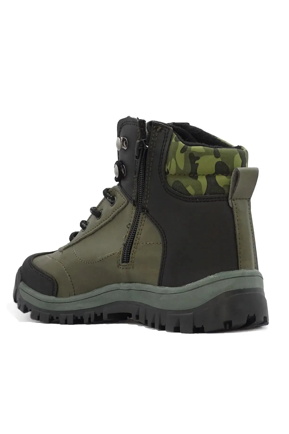 Letao Boy's Khaki Cold Resistant Zippered Boots