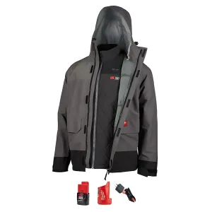 M12™ Heated AXIS™ Layering System with HYDROBREAK™ Rainshell Kit S (Gray)