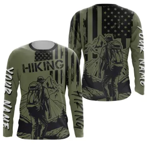 Patriotic Hiking Shirt for Men Women 3D Long Sleeve Hiking Clothes American