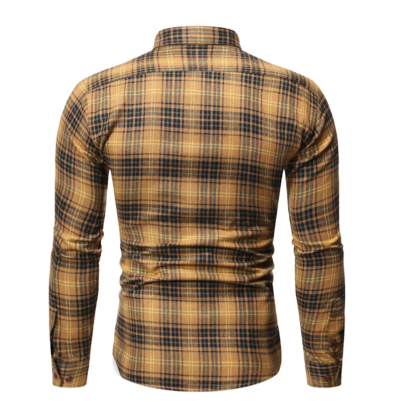 Pologize™ Checkered Long Sleeve Button Shirt