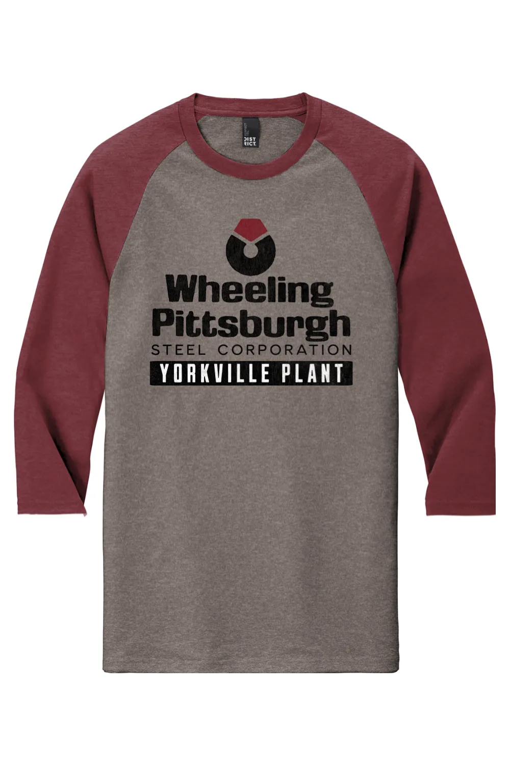 Wheeling Pittsburgh Steel Corp. - Yorkville - Baseball Raglan Tee