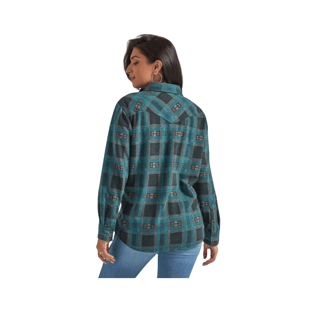 Wrangler Women's Retro Punchy Boyfriend Flannel Shirt