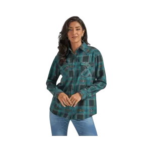 Wrangler Women's Retro Punchy Boyfriend Flannel Shirt