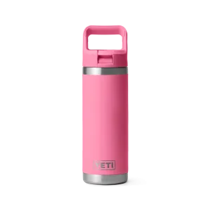 Yeti Rambler 18oz/532ml Bottle with Colour Match Straw Cap - Harbour Pink