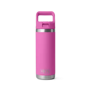 Yeti Rambler 18oz/532ml Bottle with Colour Match Straw Cap - Wildflower Fuchsia